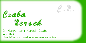 csaba mersch business card